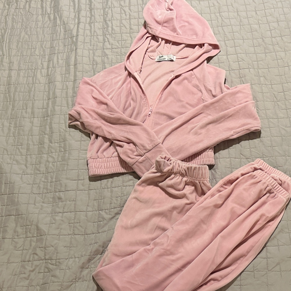 Roma Pink Track Pants & Hoodie Set